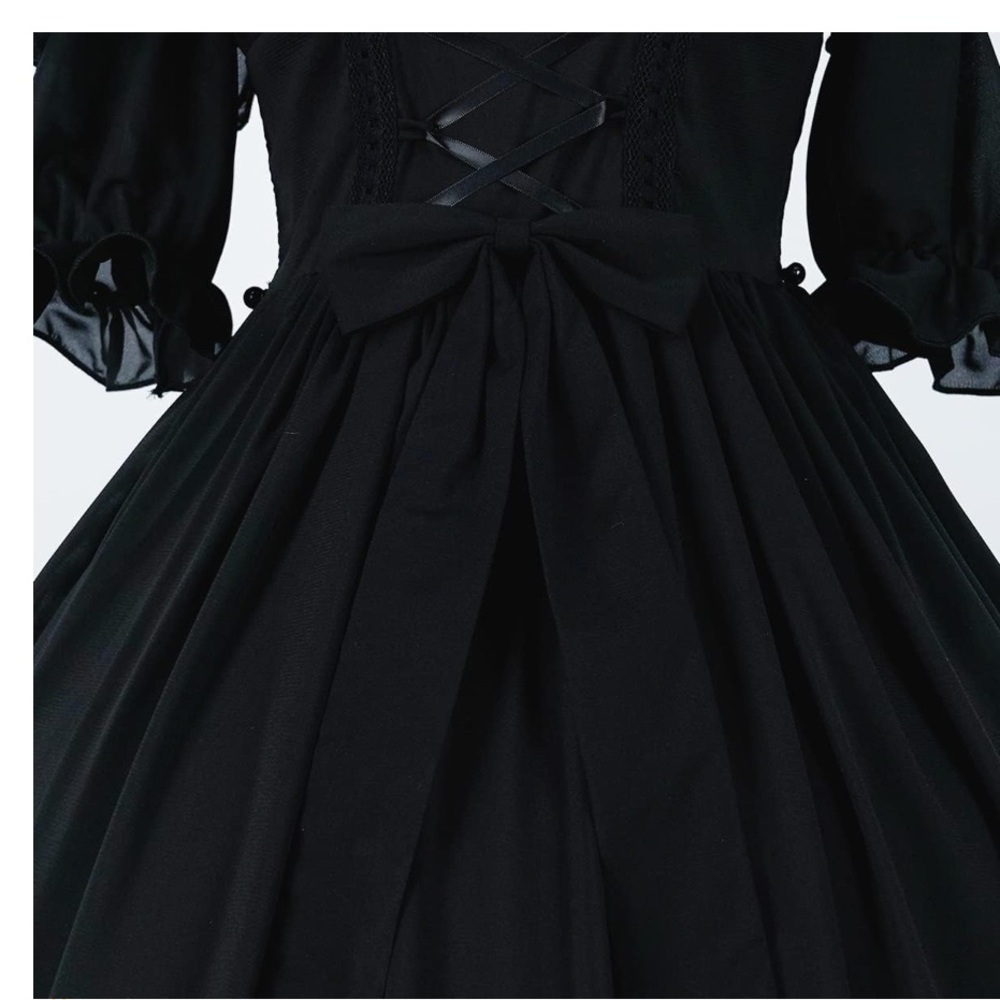Vintage Style Lolita Halloween Gothic Elegant caged choker corset style dress S - Picture 5 of 15